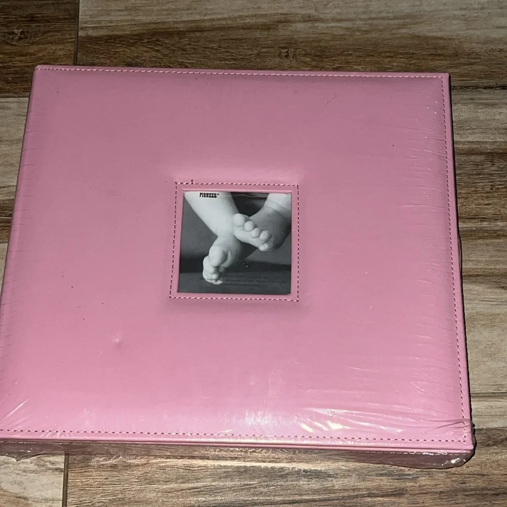 Pink sewn scrapbook new